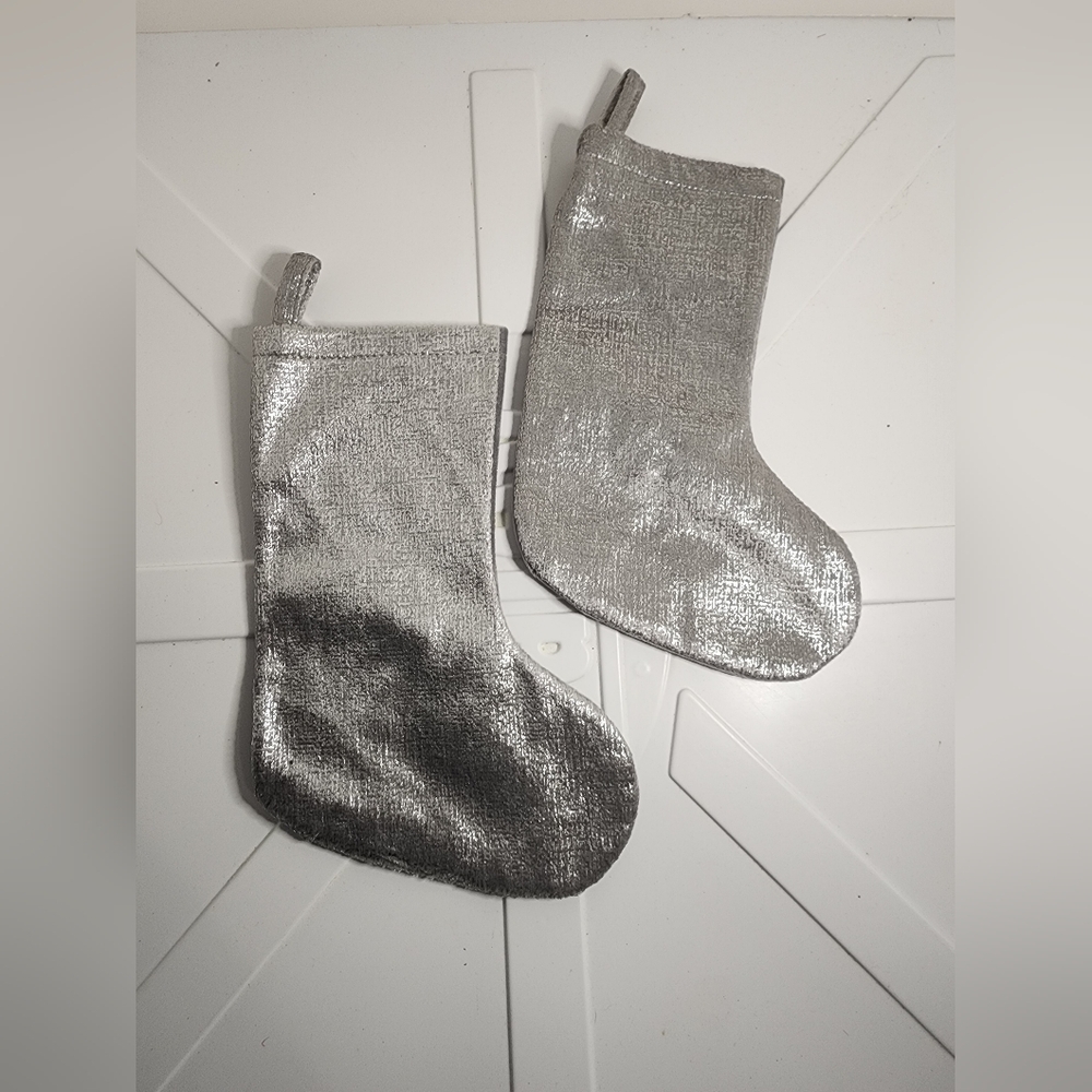 Silver Christmas Stockings